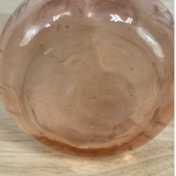 Vintage Signed Moser Art Glass Pink Vase Gold Gilt Great Condition - Picture 7 of 10